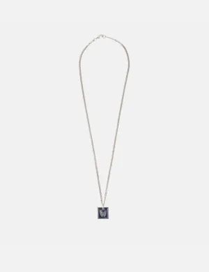 A.P.C. Plate Logo Necklace - Silver