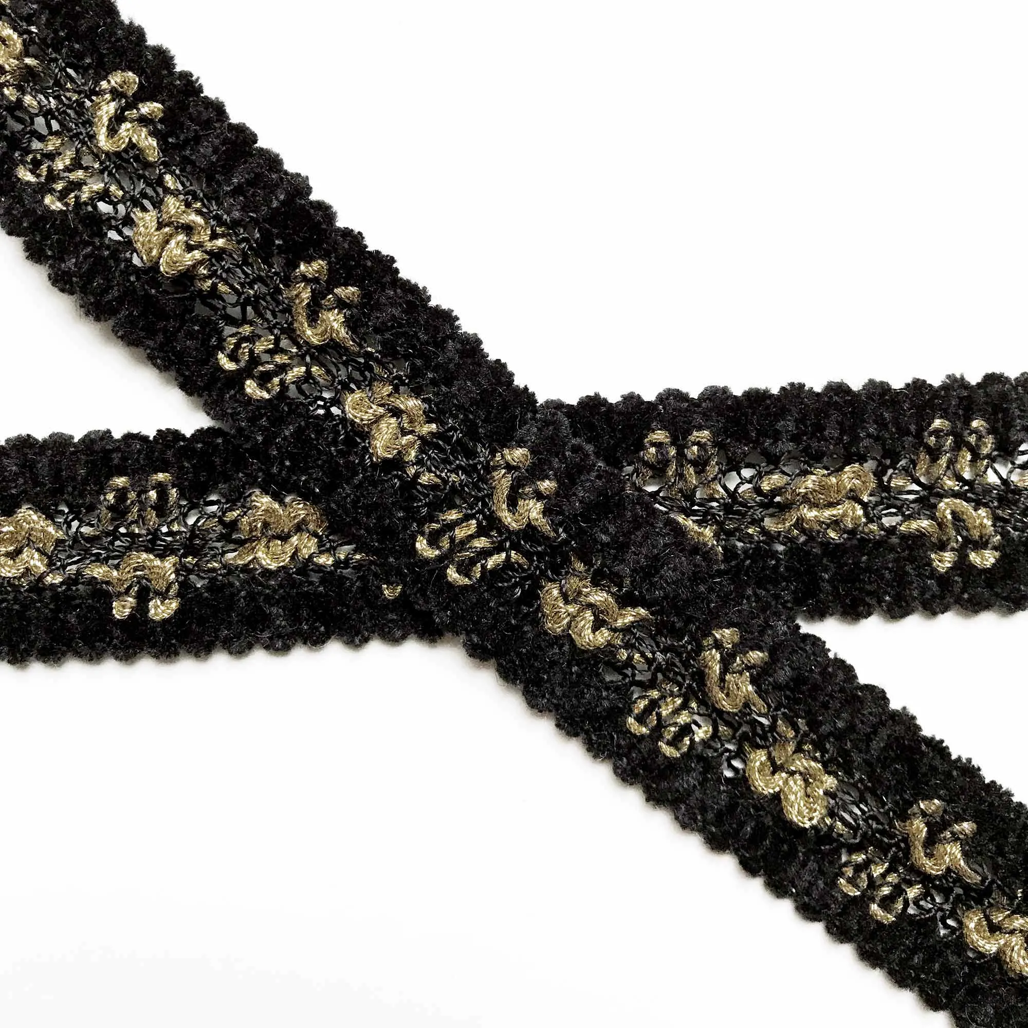 Black and Gold High Quality Decorative Border Trim by the yard