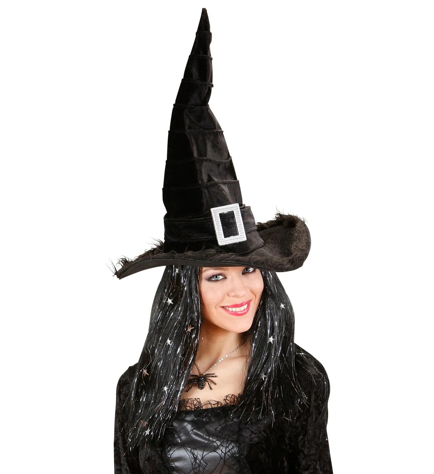 Black Witch Hat Plush Trim