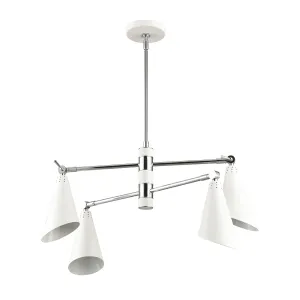 Calder 26" 4 Light Chandelier in Polished Chrome