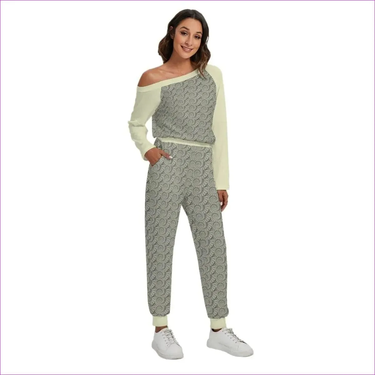 Cash Womens Off-Shoulder Jumpsuit