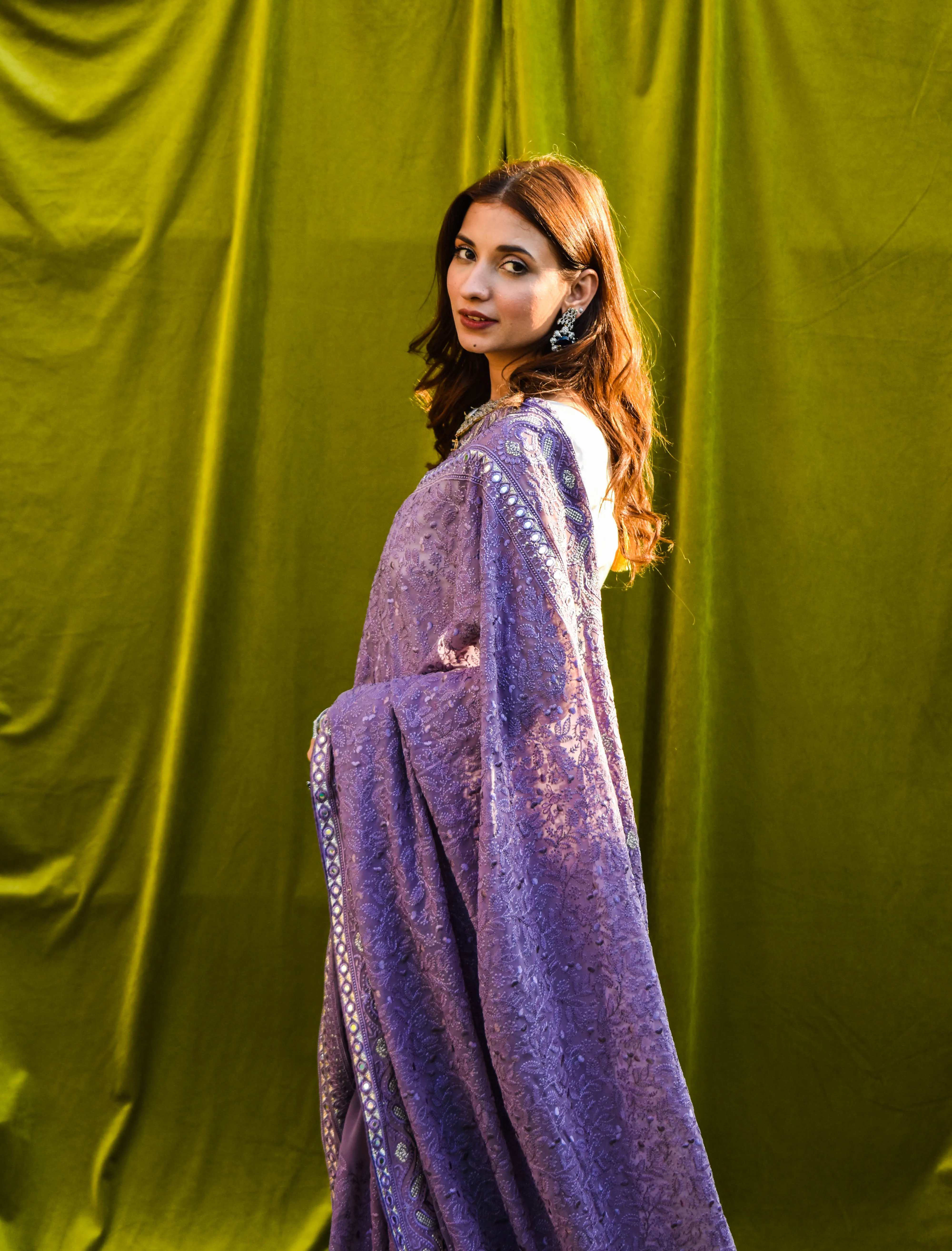 Chikankari Chiffon Saree - Pehla Pyaar: Madno