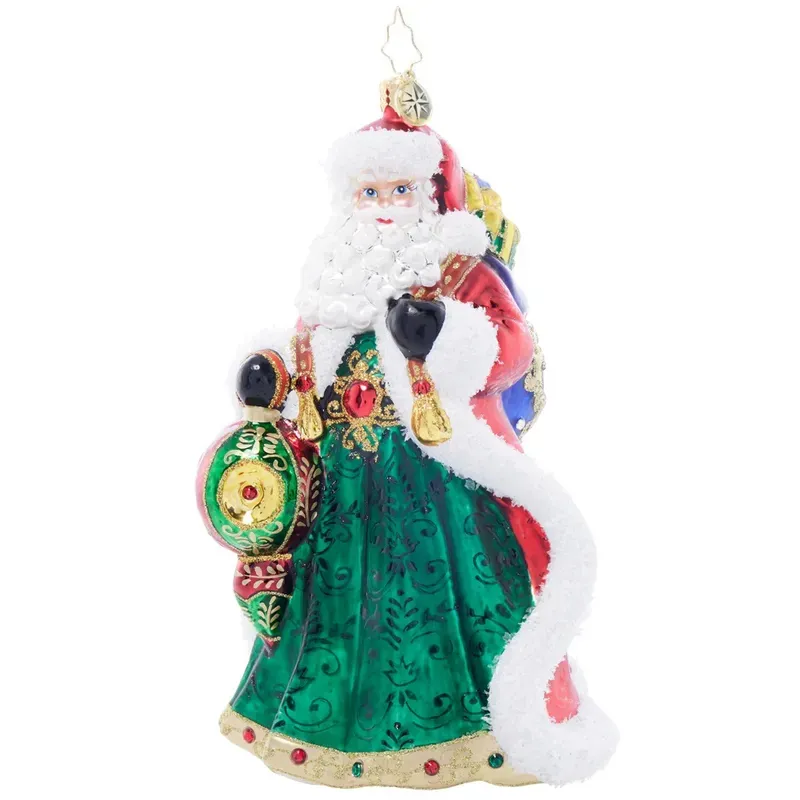 Exquisite Christopher Radko Sparkling Santa Keepsake Christmas Ornament