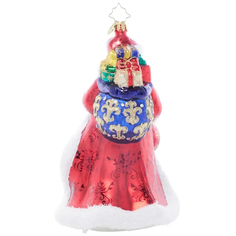 Exquisite Christopher Radko Sparkling Santa Keepsake Christmas Ornament