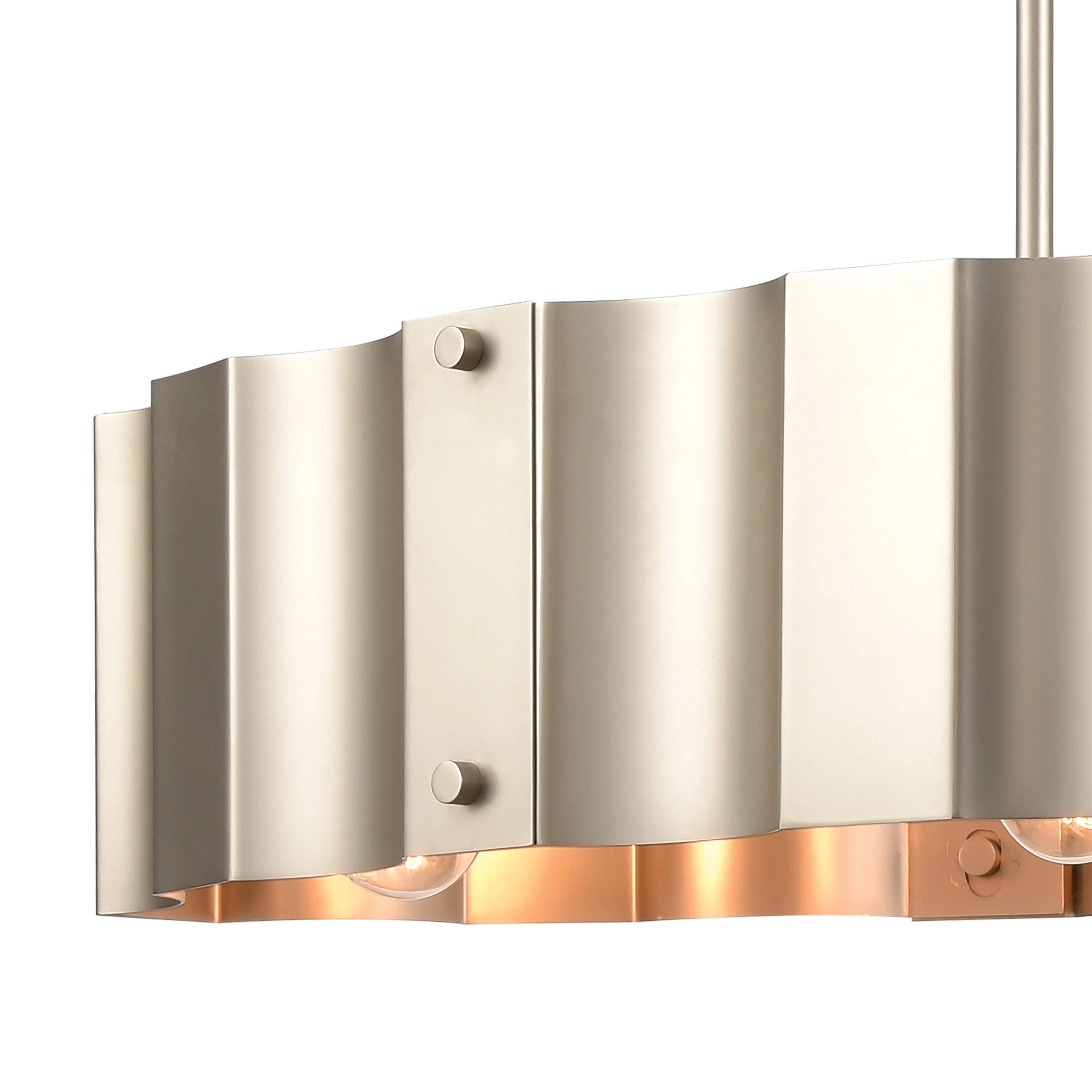 Clausten 37" 4 Light Island Light in Matte Nickel