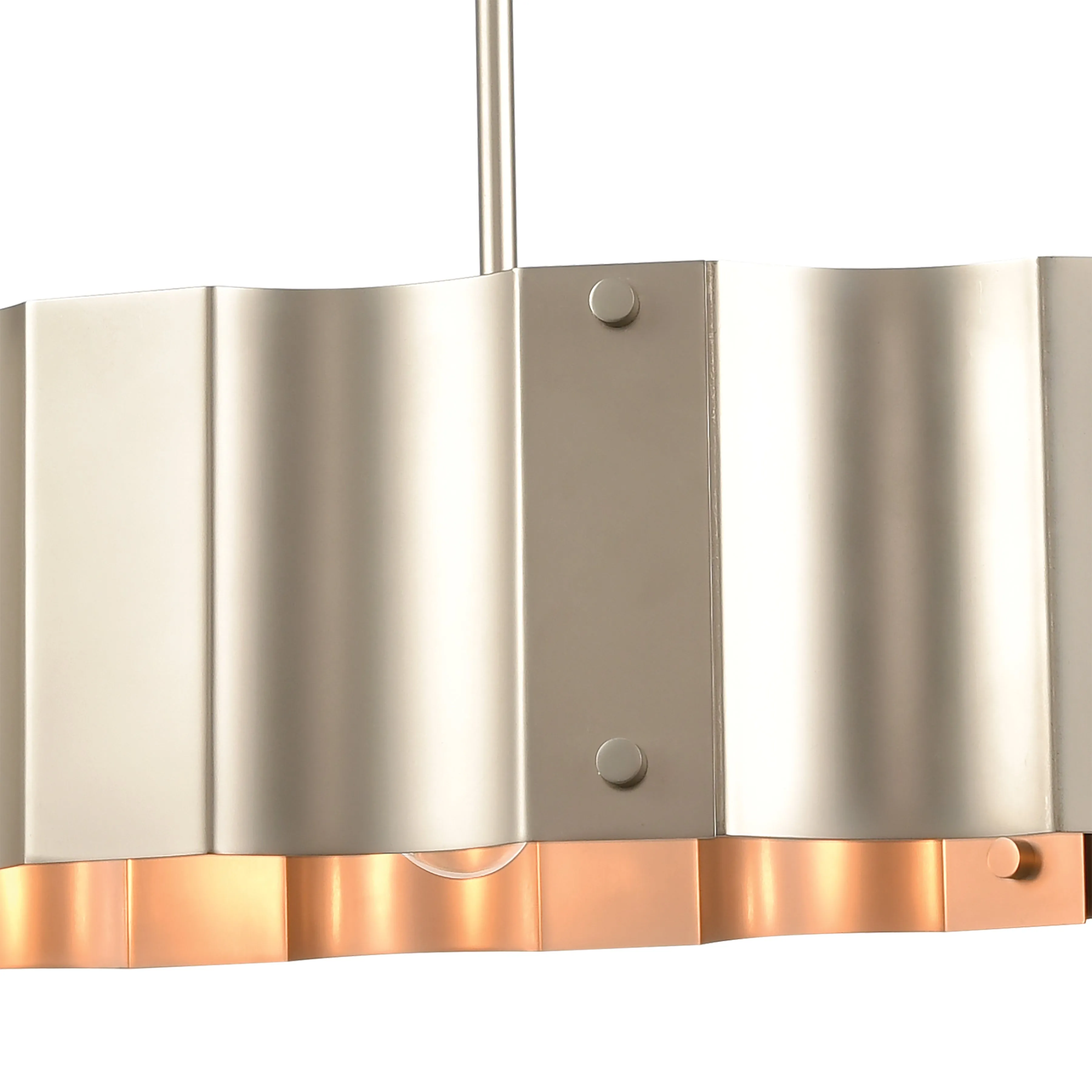 Clausten 37" 4 Light Island Light in Matte Nickel