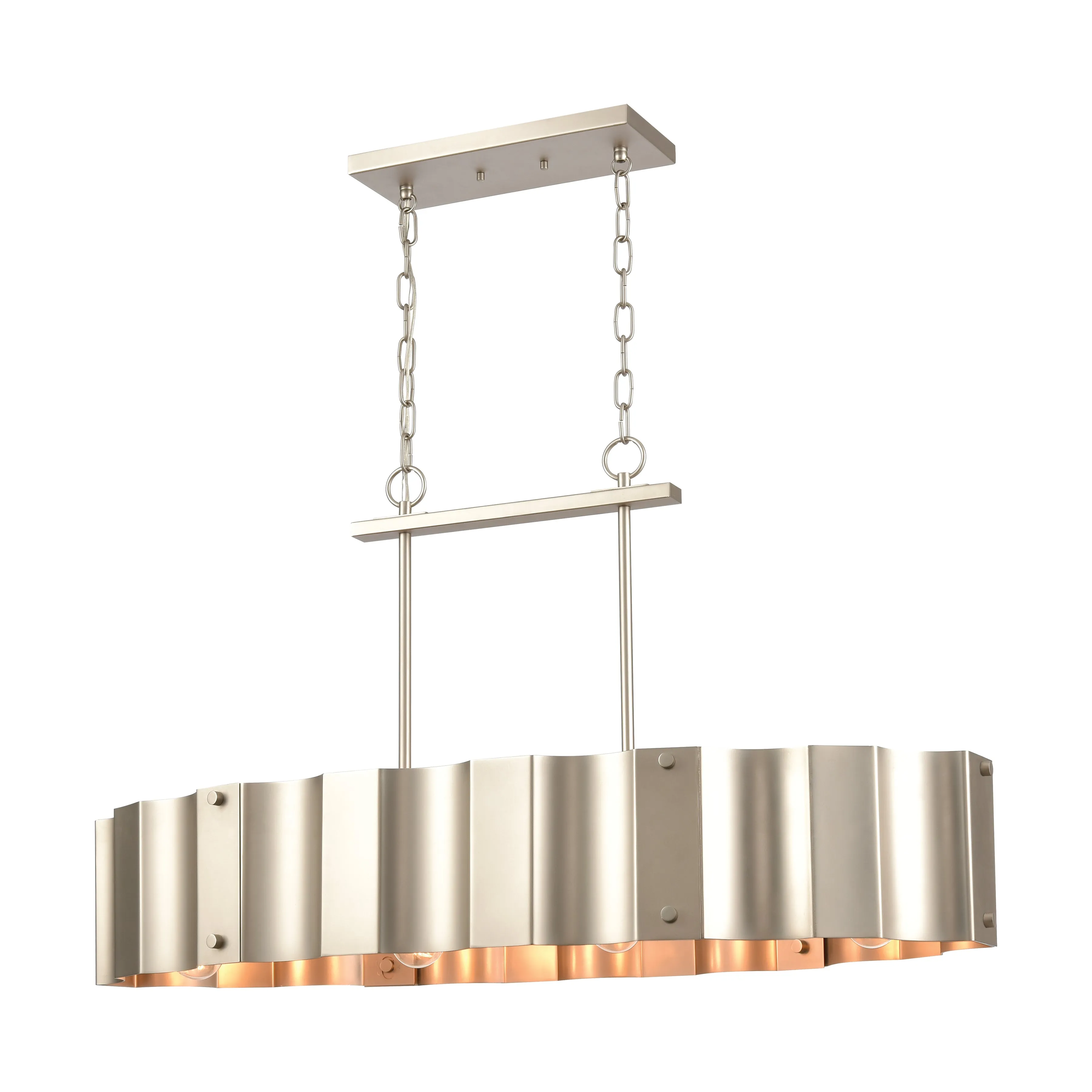 Clausten 37" 4 Light Island Light in Matte Nickel