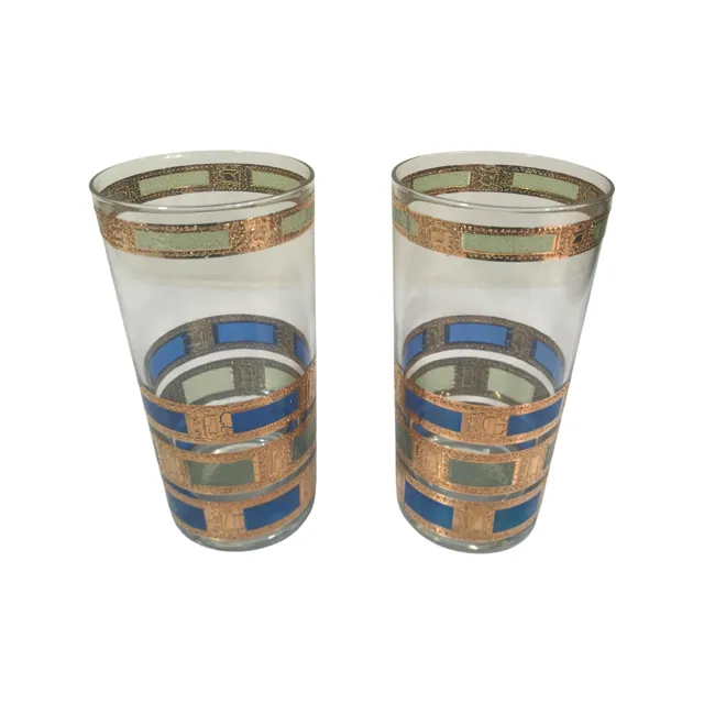 Culver - Signed Empress Design Mid-Century Highball Glasses (Set of 2)