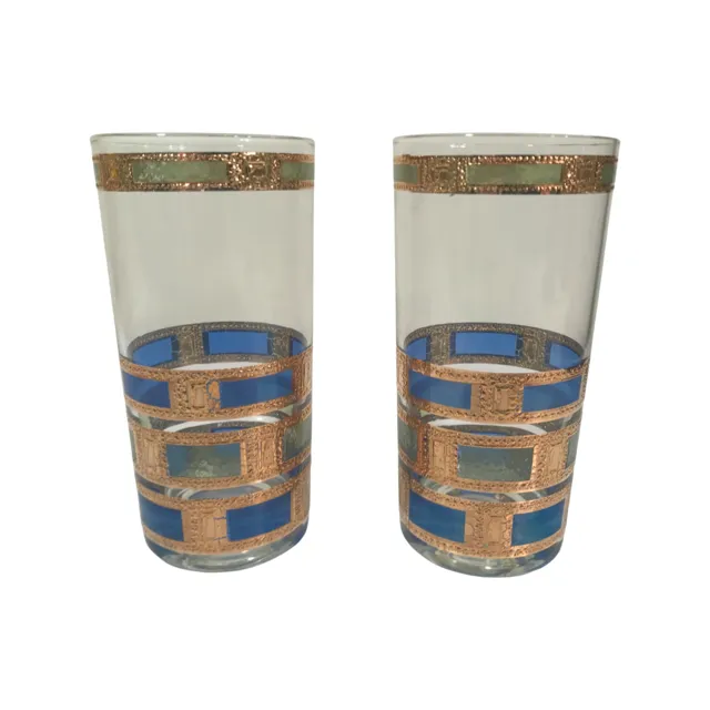 Culver - Signed Empress Design Mid-Century Highball Glasses (Set of 2)