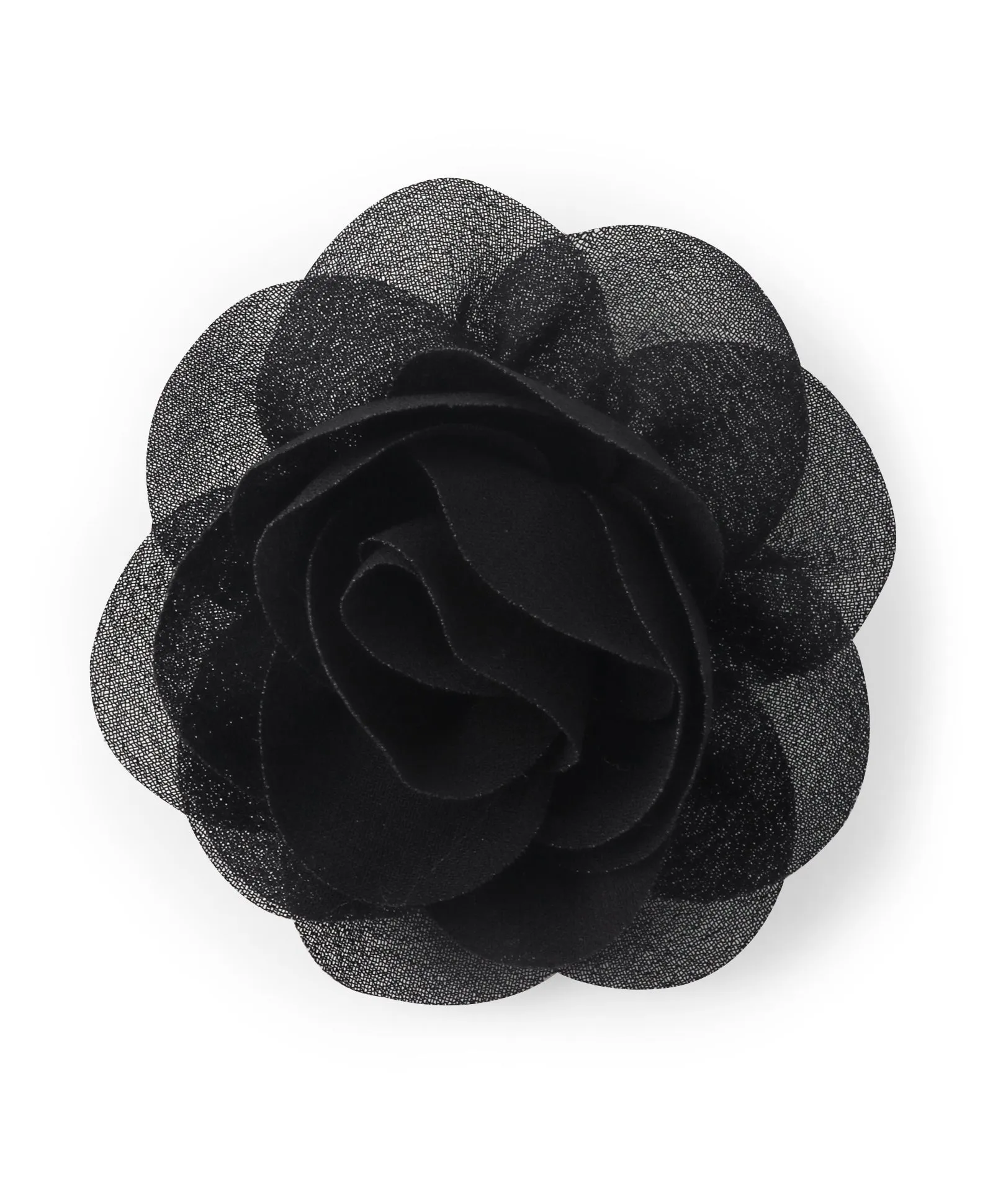 Delicate Rose Alligator Clip - Black