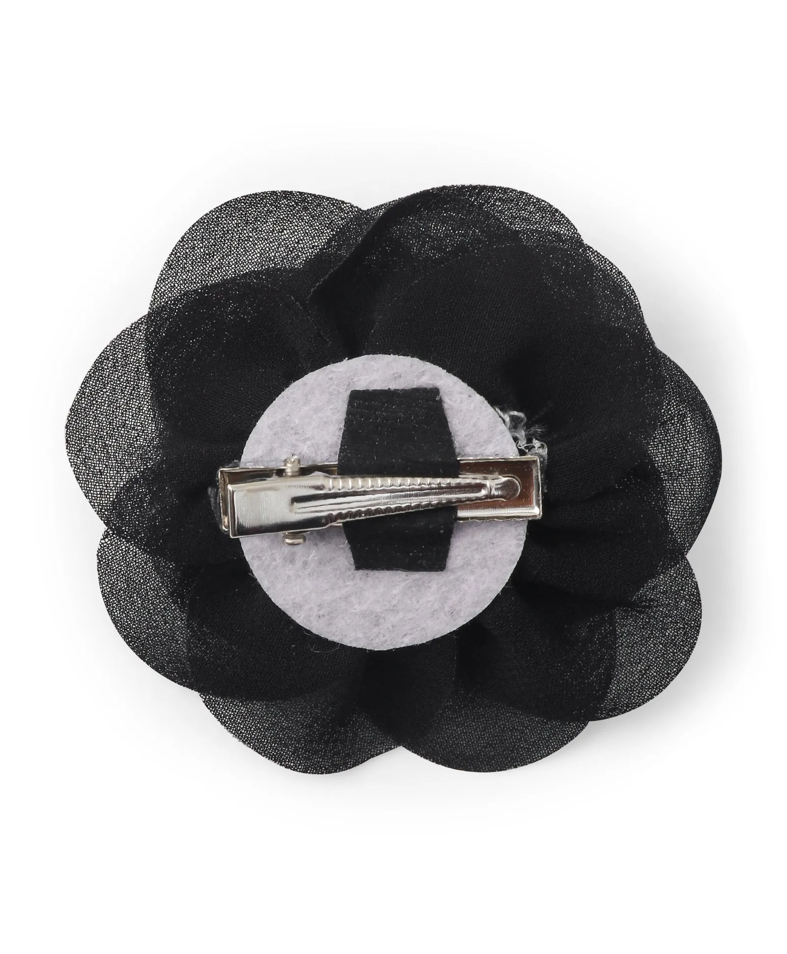 Delicate Rose Alligator Clip - Black