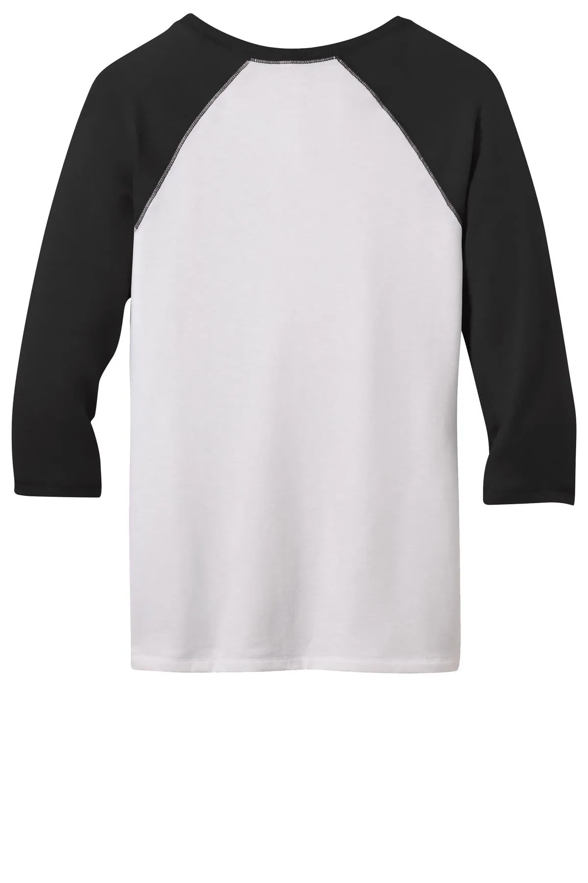 District - Juniors 50/50 3/4-Sleeve Raglan Tee. DT228