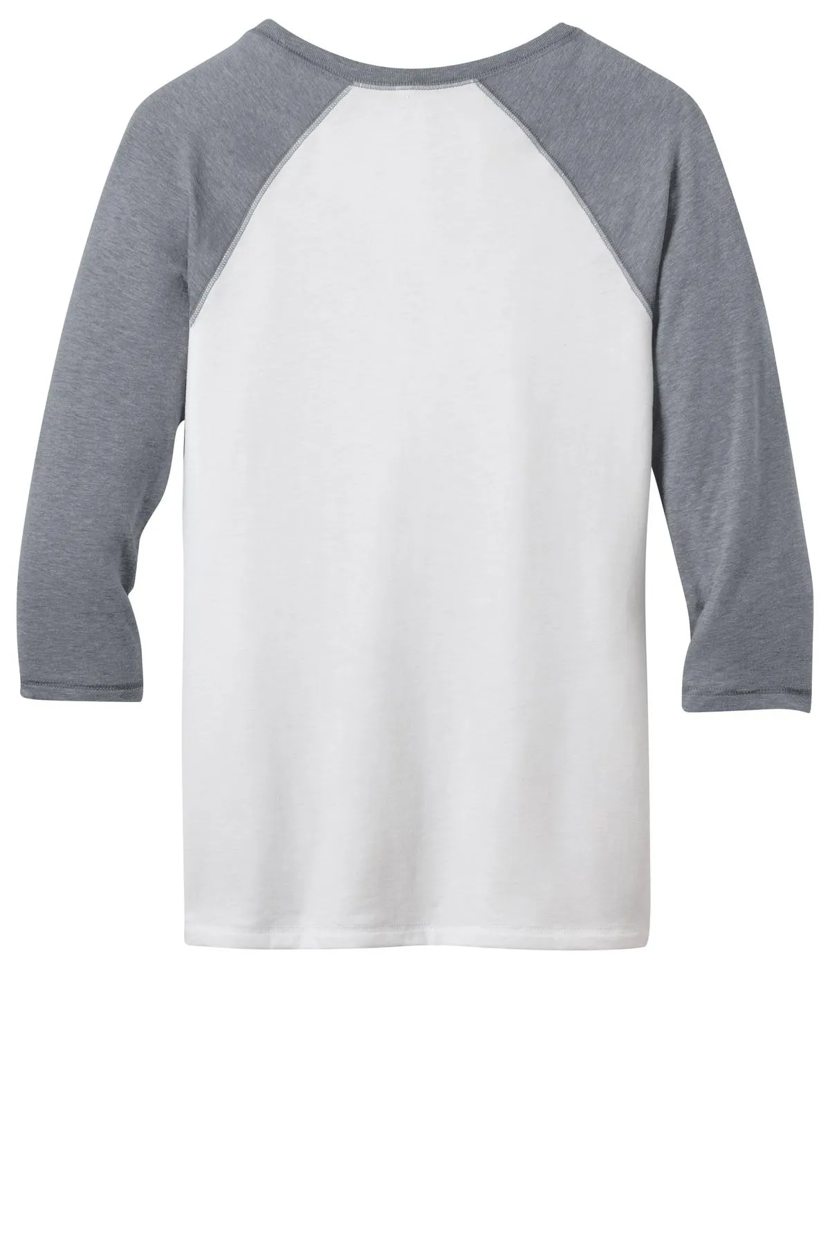 District - Juniors 50/50 3/4-Sleeve Raglan Tee. DT228