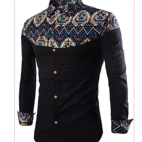 Floral Patchwork Slim Fit Long Sleeve