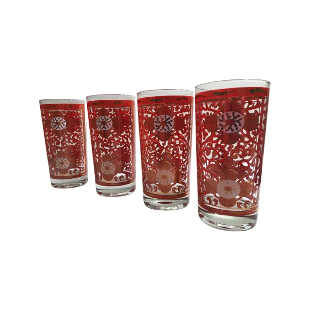 Georges Briard Signed Imperial Brocade Glasses (Set of 4)