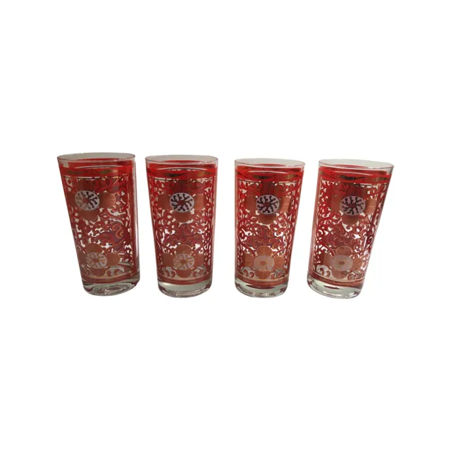 Georges Briard Signed Imperial Brocade Glasses (Set of 4)