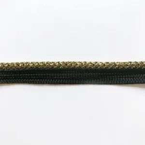 Gold and Black High Quality Decorative Lip Cord Trim by the yard