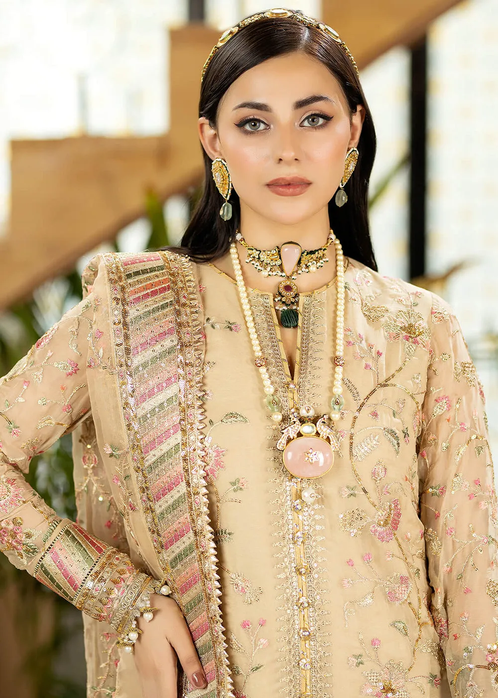 Gold Wedding Formal Suit | Imrozia Premium | Jhalak '23 | I-181 - VASL