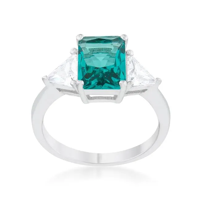 Gretchen 3ct Aqua Radiant CZ Cocktail Ring | 4.5ct