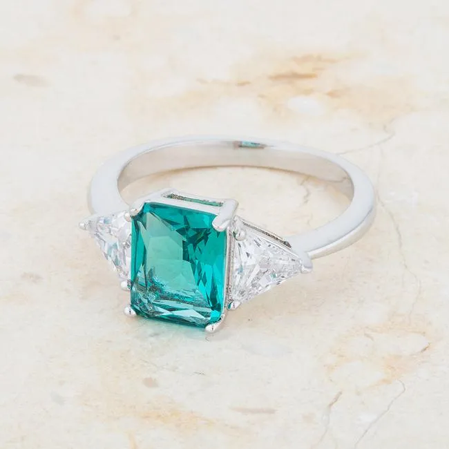 Gretchen 3ct Aqua Radiant CZ Cocktail Ring | 4.5ct