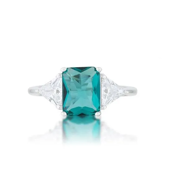 Gretchen 3ct Aqua Radiant CZ Cocktail Ring | 4.5ct