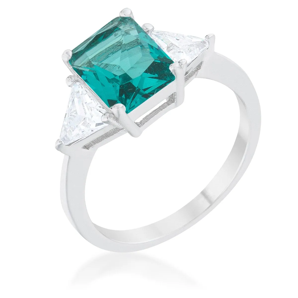 Gretchen 3ct Aqua Radiant CZ Cocktail Ring | 4.5ct