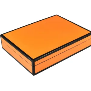 Orange with Black - Stationery Box