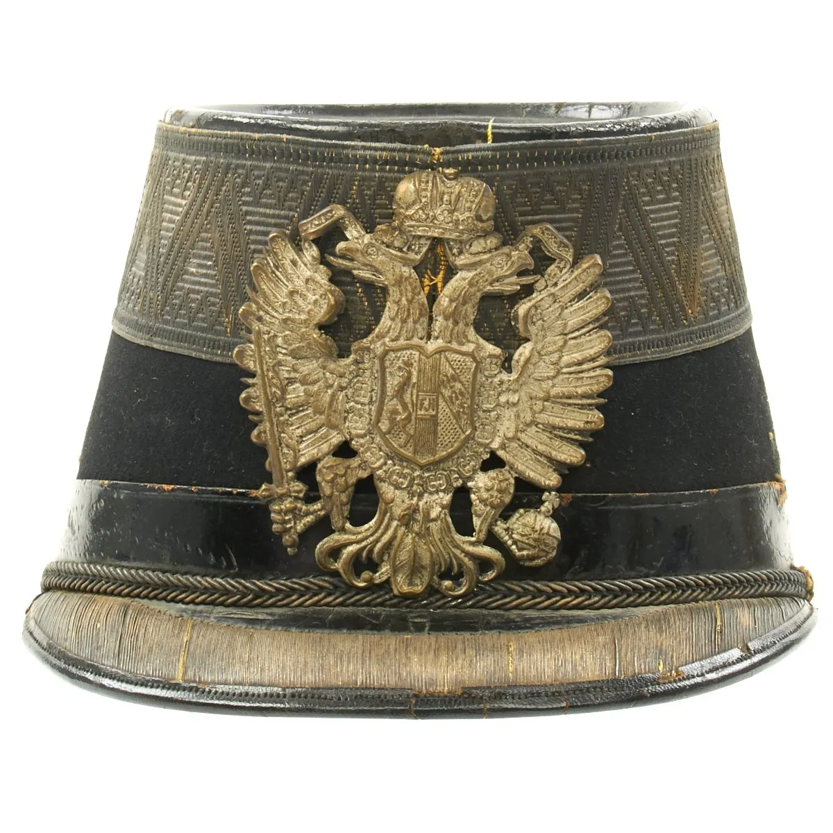 Original 19th Century Imperial Austrian Infantry Officer Shako by Spindlbauer