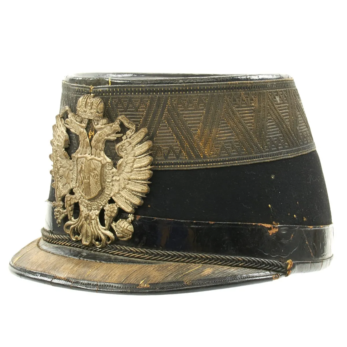 Original 19th Century Imperial Austrian Infantry Officer Shako by Spindlbauer