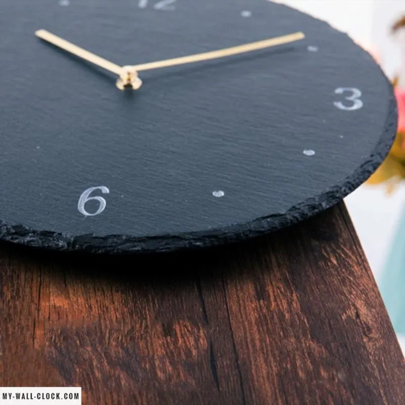 Slate modern clock